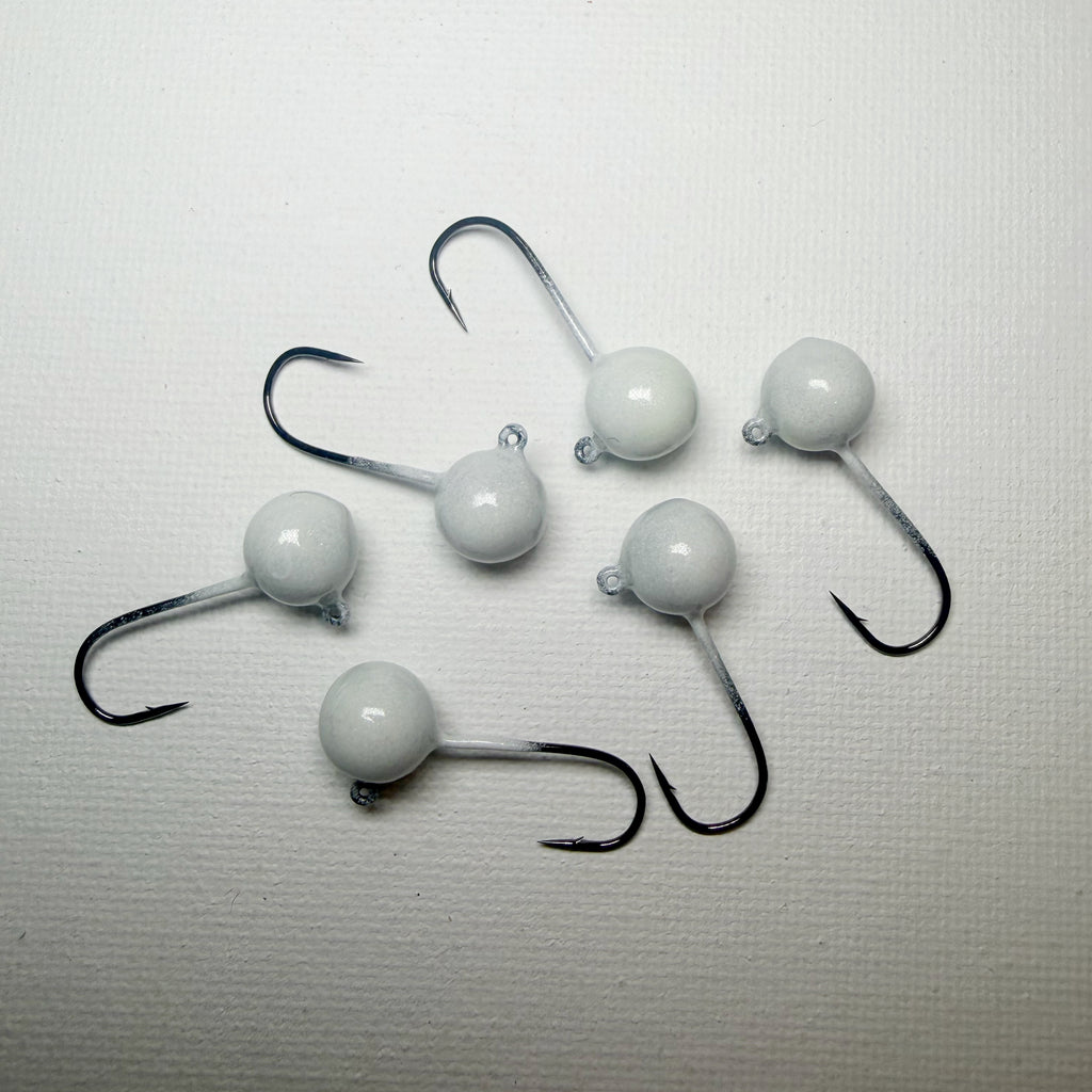 Round Head GEM Jigs (6-Pack) | UV & Glow Fishing Jigs
