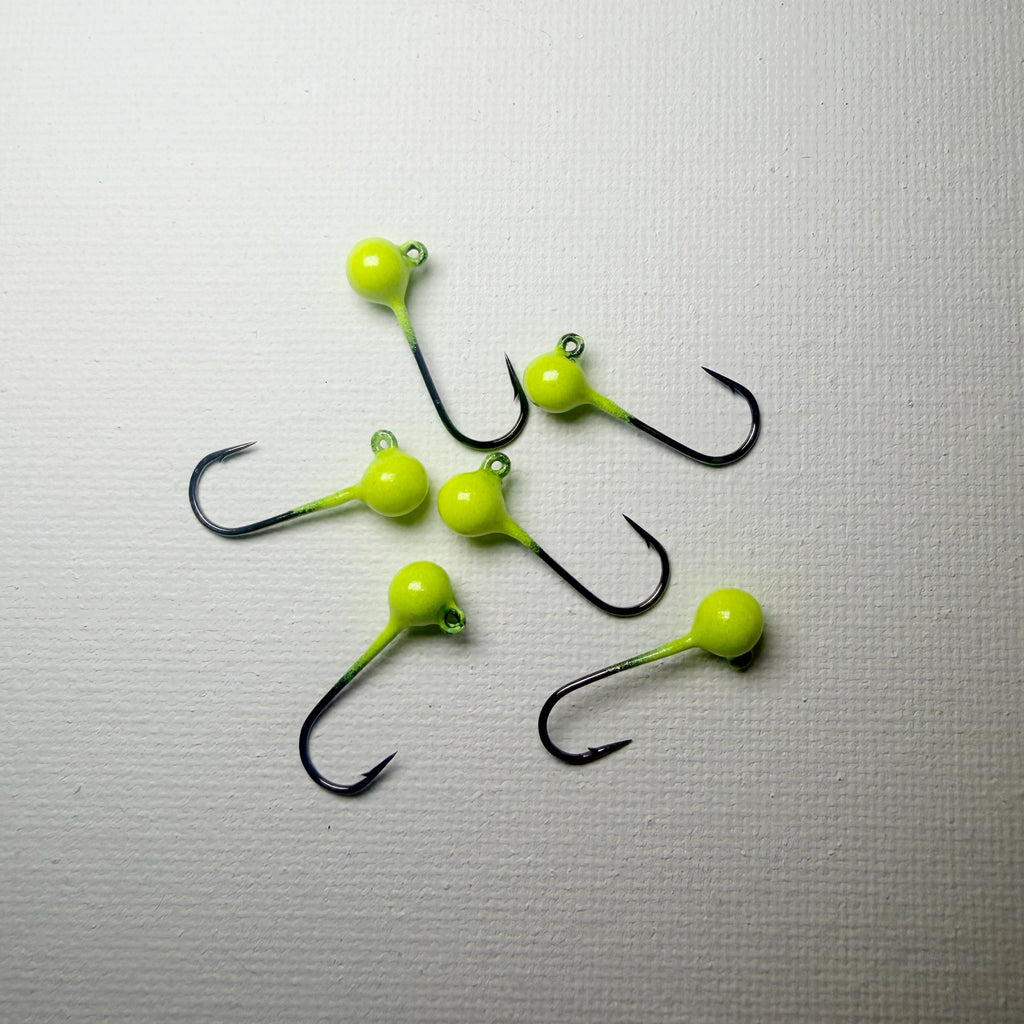 Round Head GEM Jigs (6-Pack) | UV & Glow Fishing Jigs
