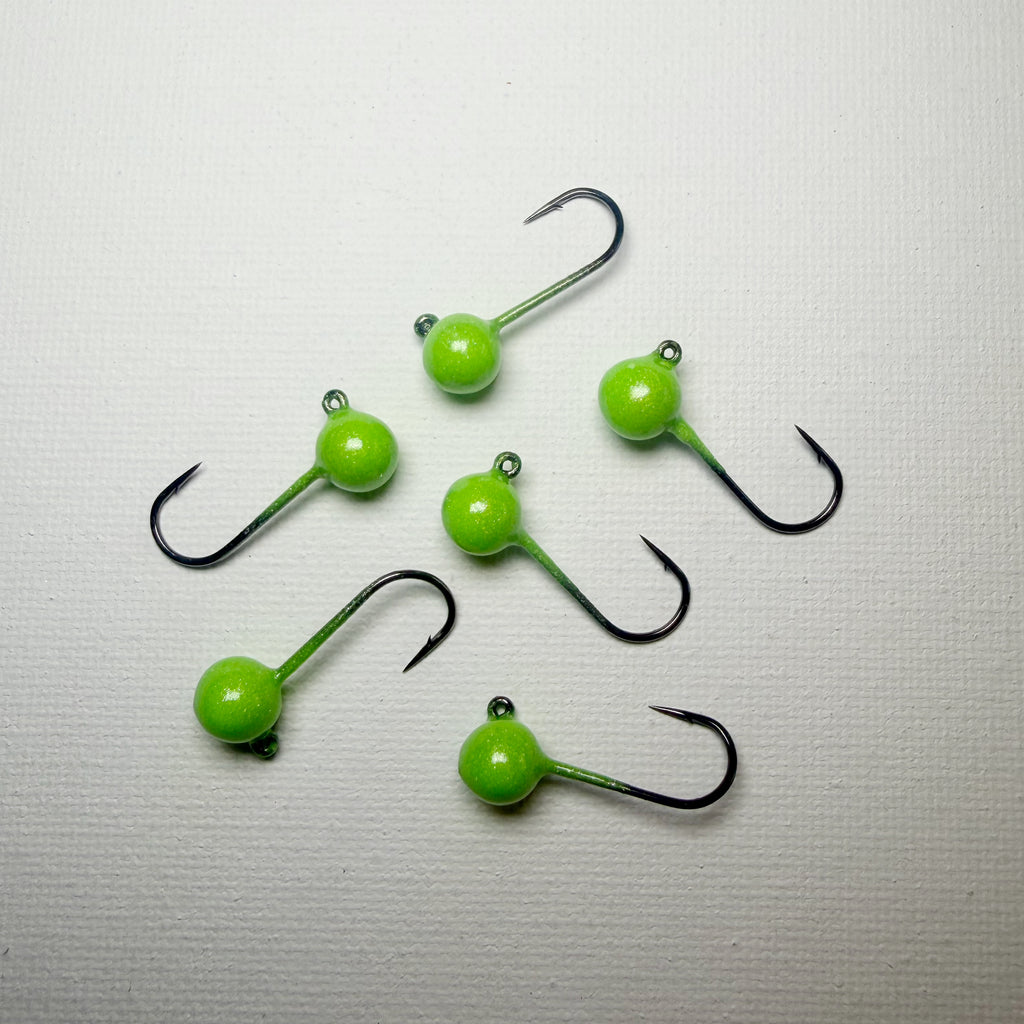 Round Head GEM Jigs (6-Pack) | UV & Glow Fishing Jigs