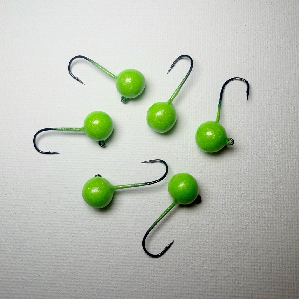 Round Head GEM Jigs (6-Pack) | UV & Glow Fishing Jigs