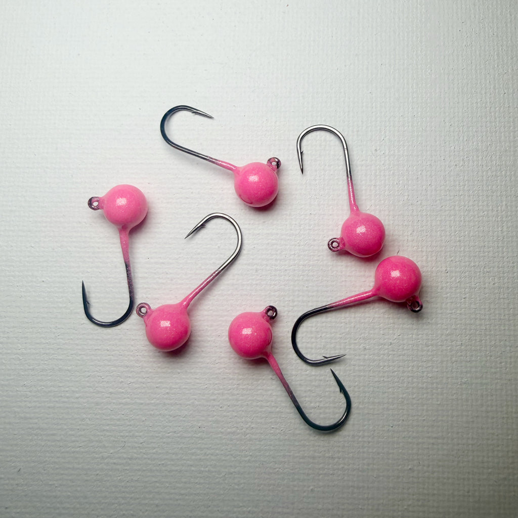 Round Head GEM Jigs (6-Pack) | UV & Glow Fishing Jigs