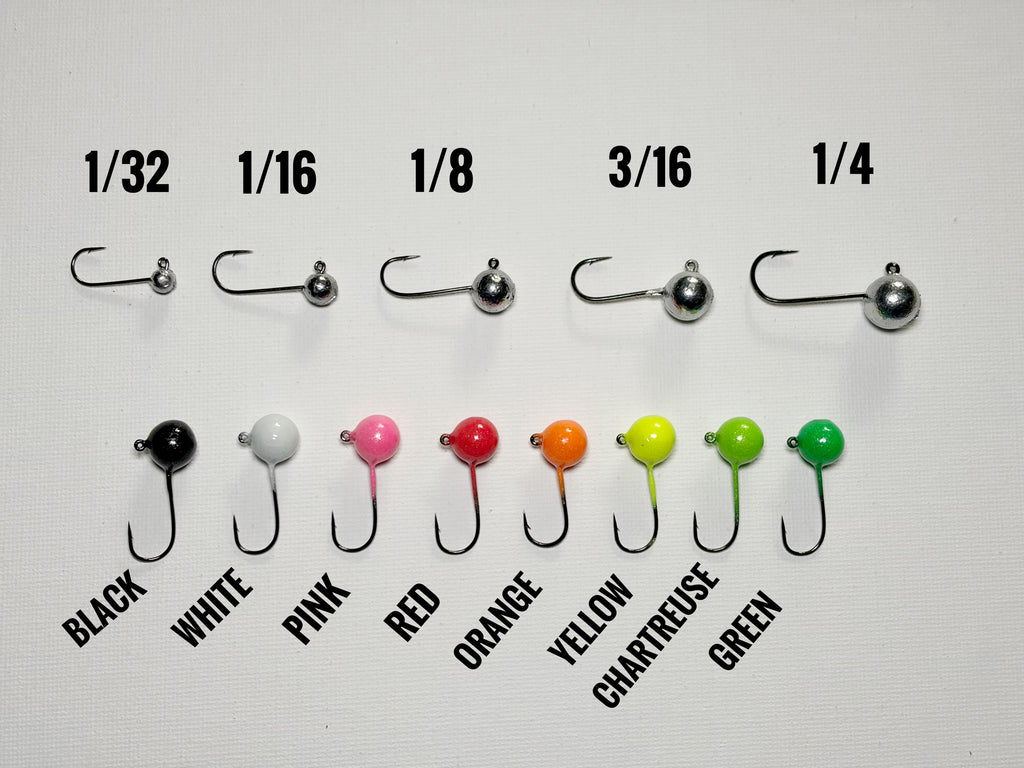 GEM jigs various sizes and colors. 